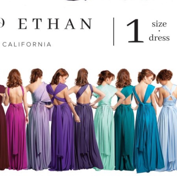 Eliza & Ethan Women's Purple Multi Wrap Maxi Bridesmaid Dress - O/S - Picture 11 of 11
